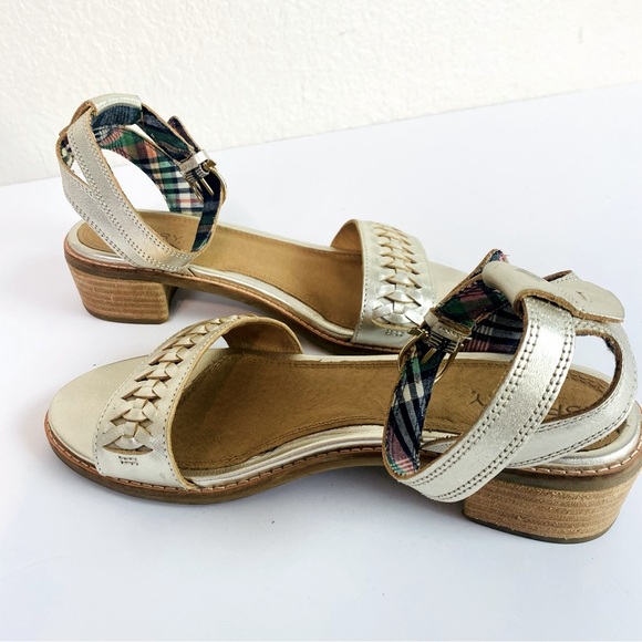 Sperry Platinum Seaport City Leather Sandals Size 8 - Picture 3 of 8